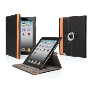 Чехол Cygnett Rotating Armour Case Stand Black/Orange for iPad 2 (CY0385CIROT)